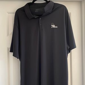 Nike Golf Dri-fit black 76ers polo